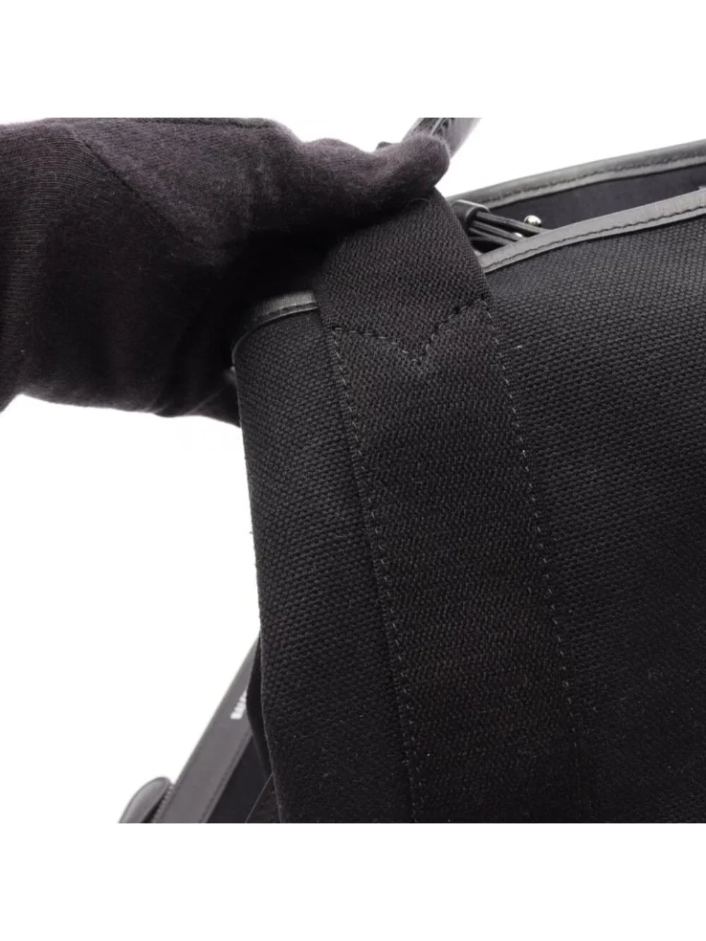 Balenciaga Tote Bag Navy Cabas S Black Leather